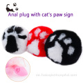 Haarball Anal Plug Cat Paw Khaki